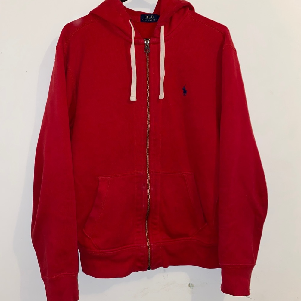 COPY - Red polo zip up jacket